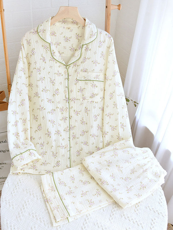 Hazel Ensemble Pyjama Femme Manches Longues Floral Confortable Pour Nuits Douces À La Maison