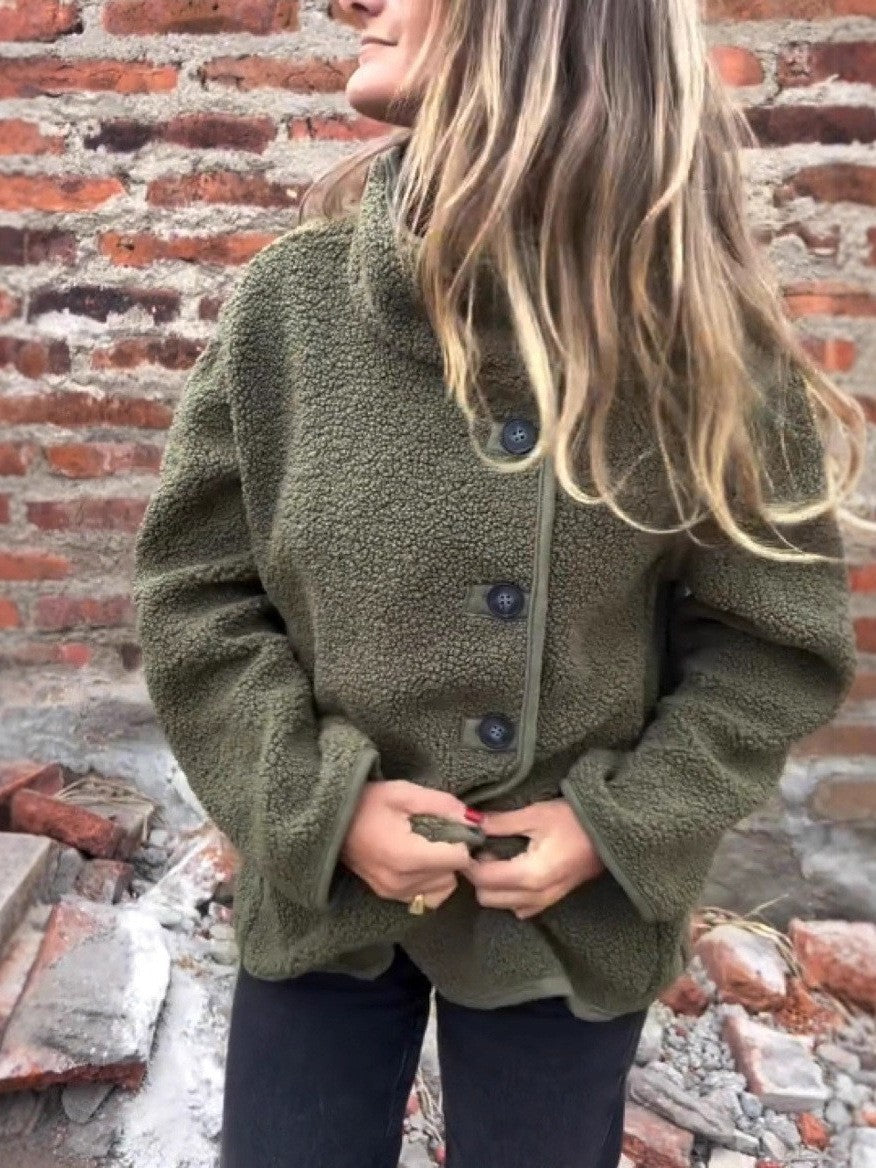 Damen lockere Fleecejacke Amawinc