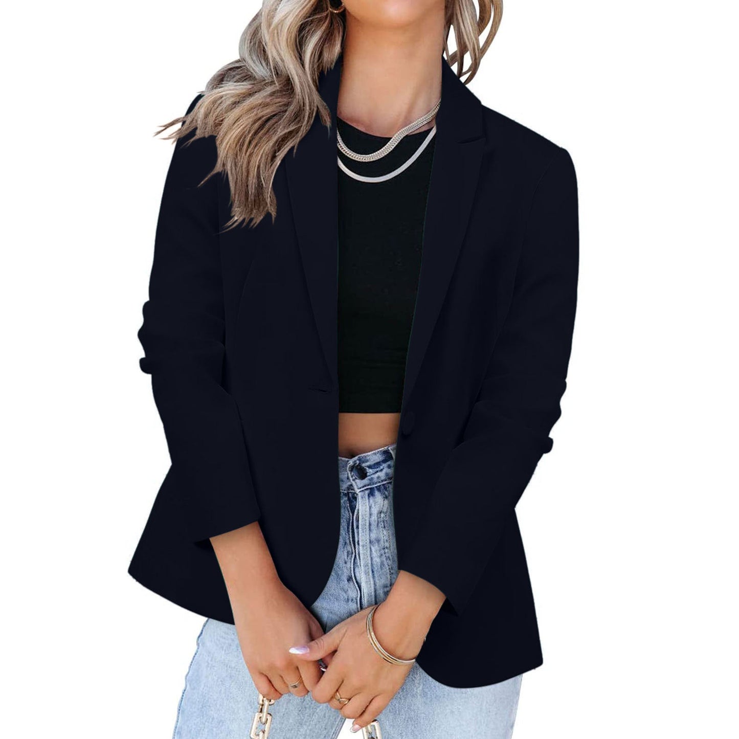 Damen Eleganter Blazer mit modernem Schnitt und praktischen Taschen Amawinc