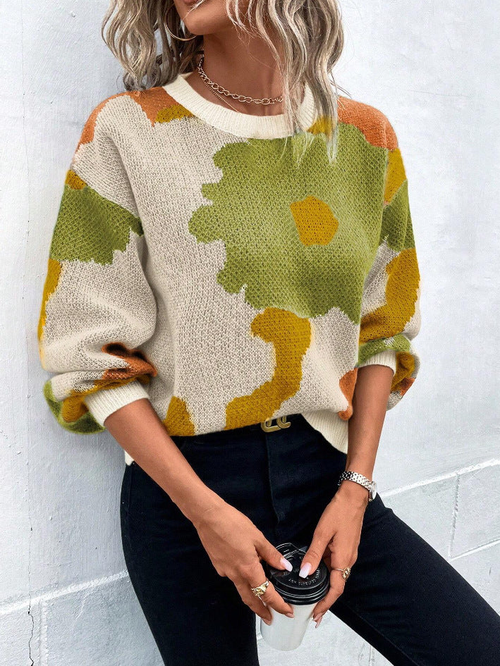 Sydney Pull Pour Femmes Imprimé Floral Vivant Confortable Et Chic Pour Toutes Saisons Moderne