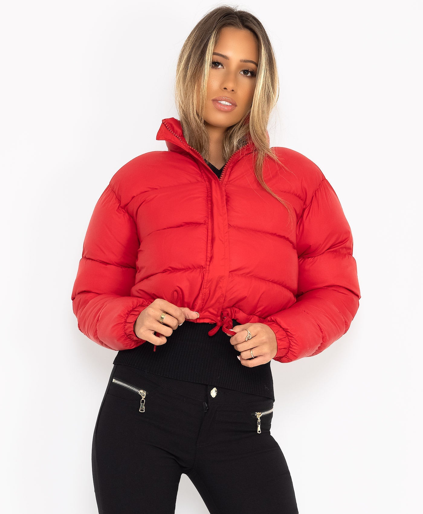 Damen trendige kurze Steppjacke Amawinc