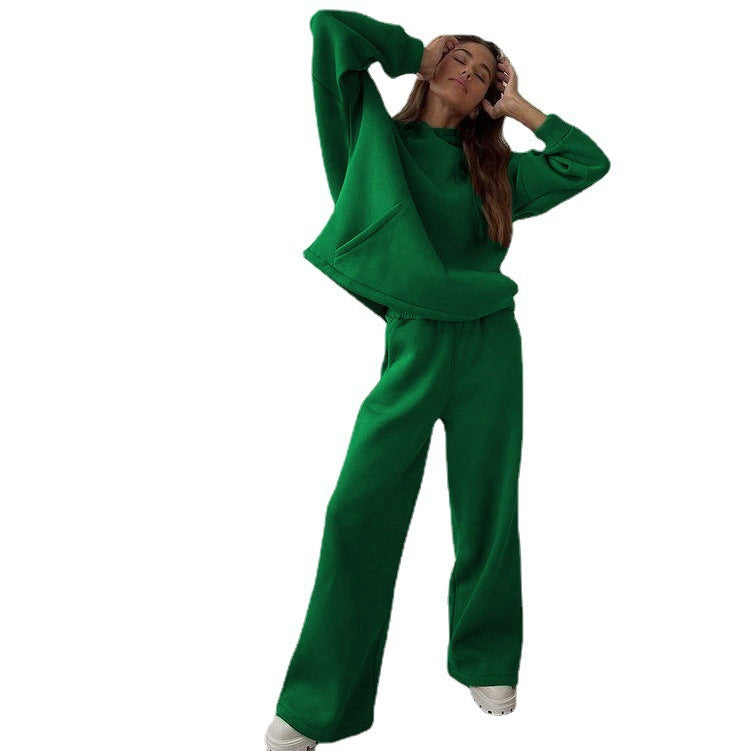 Damen lässiges und oversized Hoodie-Set mit weit geschnittenen Hosen Amawinc