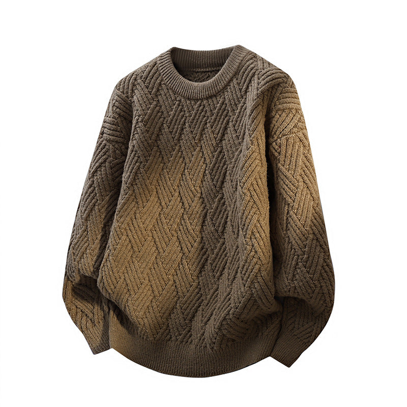 Damen Gemusterter Strickpullover Amawinc