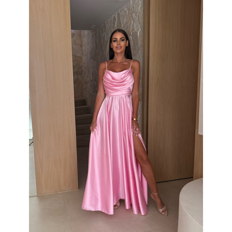 Damen Elegantes Bodenlanges Abendkleid Amawinc