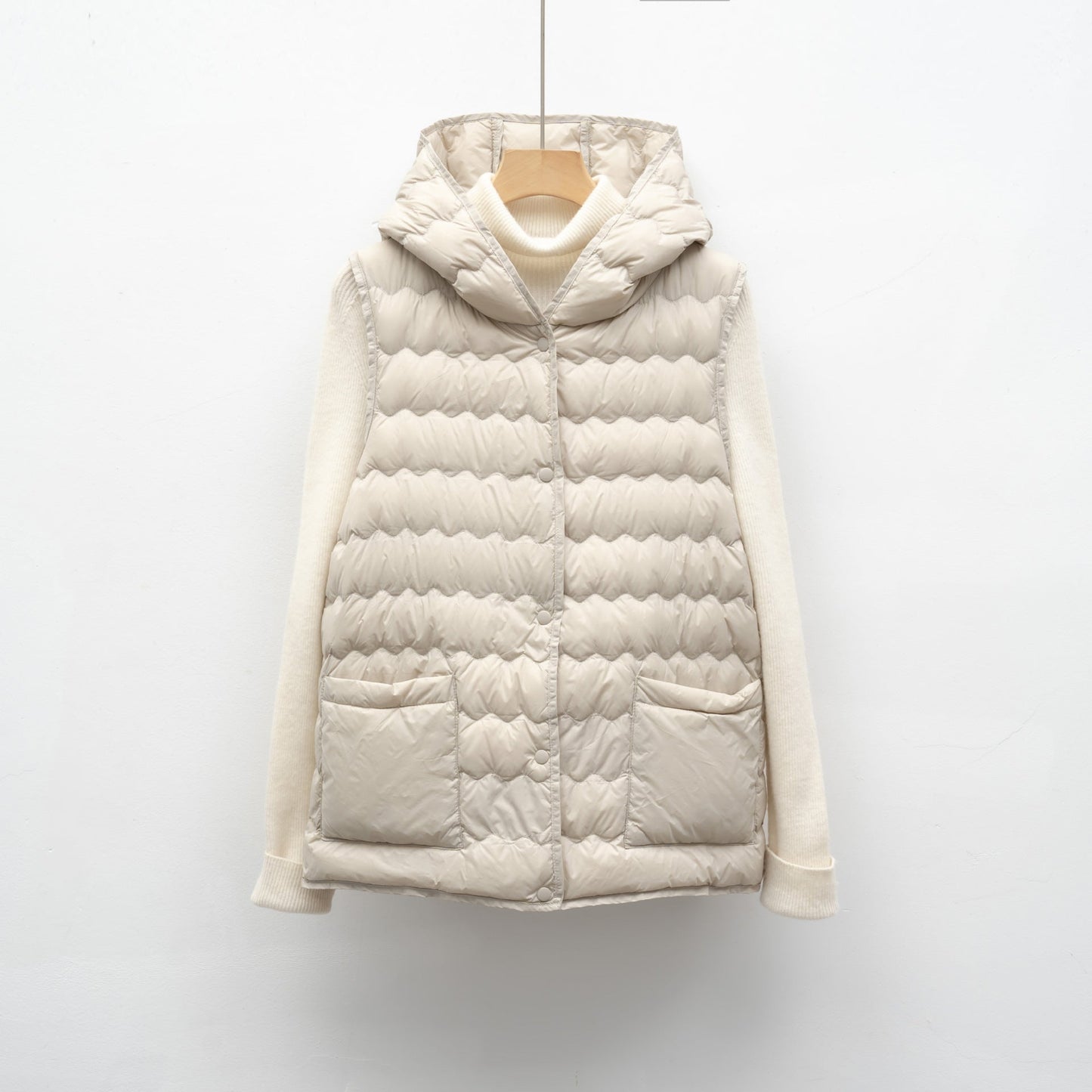 Damen Steppweste mit Kapuze Amawinc