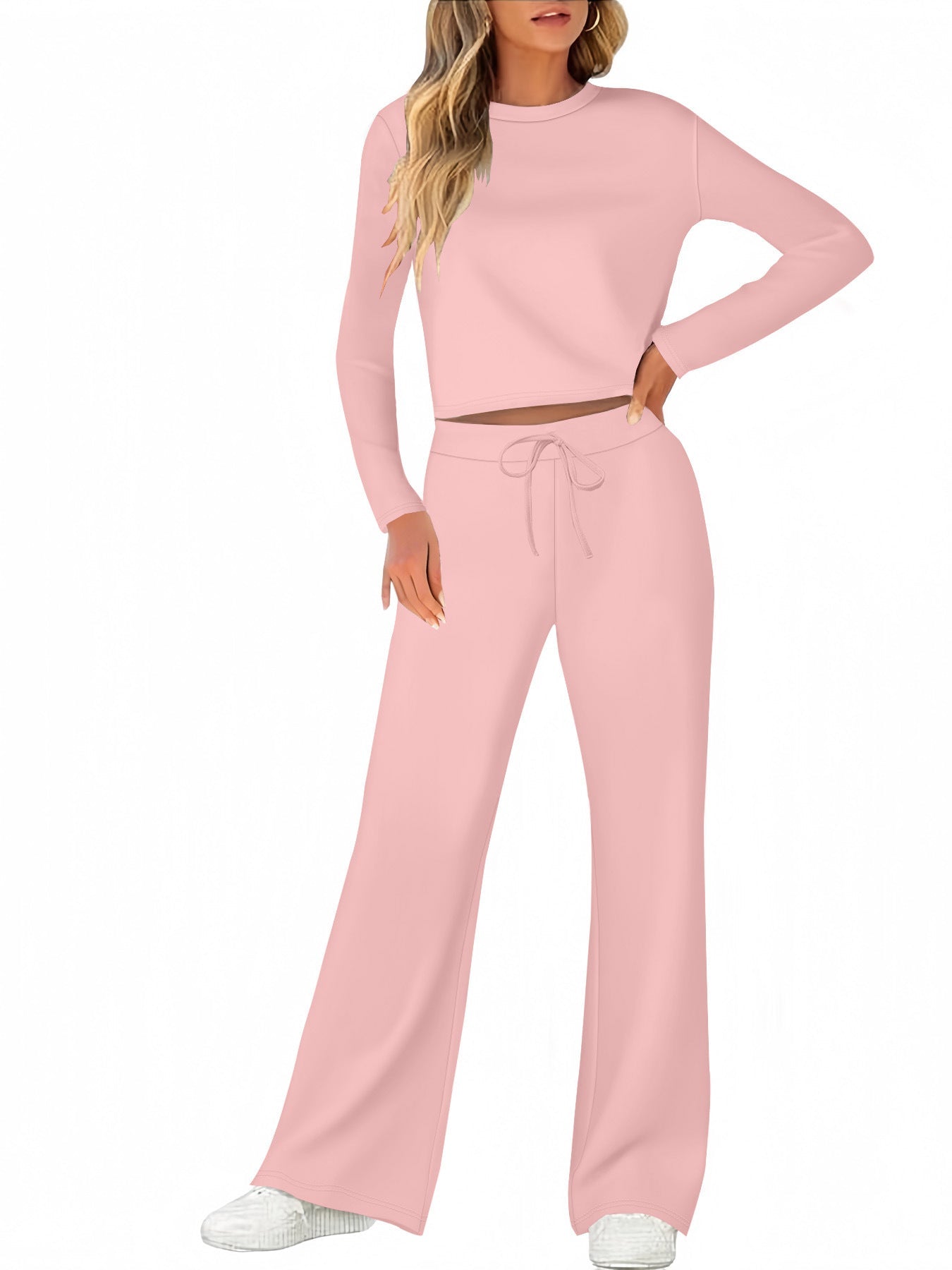 Damen Bequemes Lounge-Set mit weitem Schnitt und langem Arm Amawinc