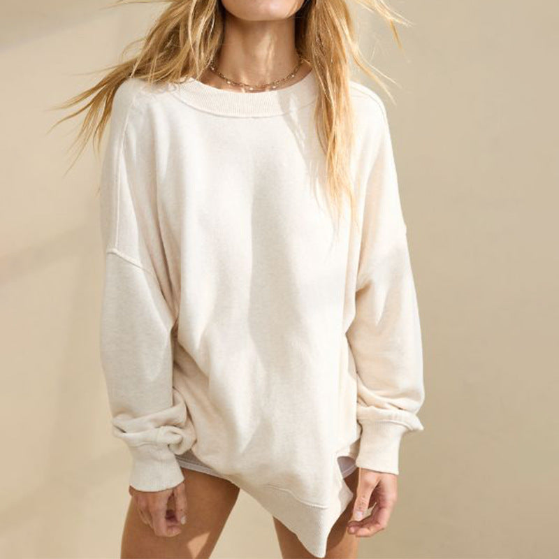 Damen Übergroßer Sweatshirt mit asymmetrischem Schnitt Amawinc