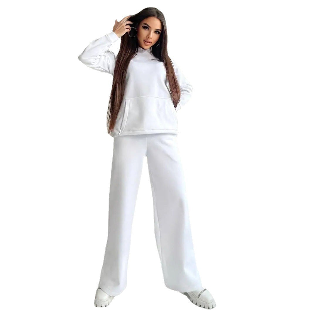 Damen lässiges und oversized Hoodie-Set mit weit geschnittenen Hosen Amawinc