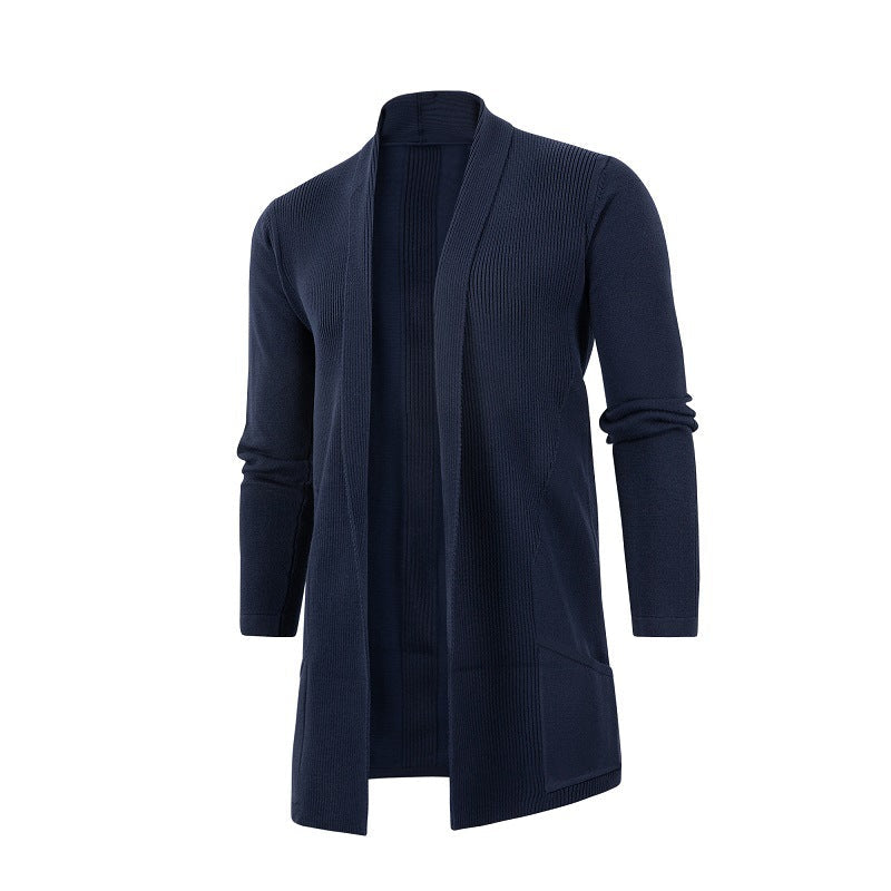 Damen Strickjacke mit offener Front und tiefem Kragen Amawinc