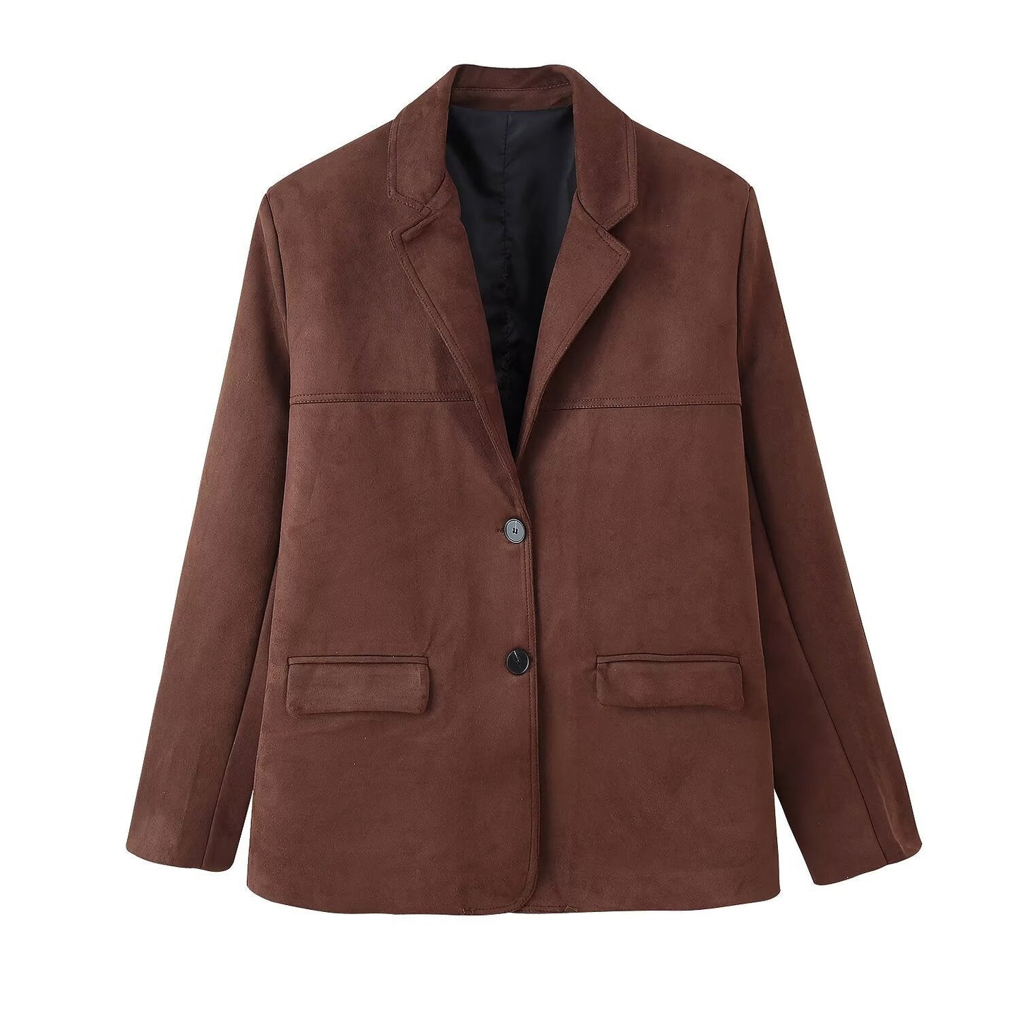 Damen Suede Blazerjacke Amawinc