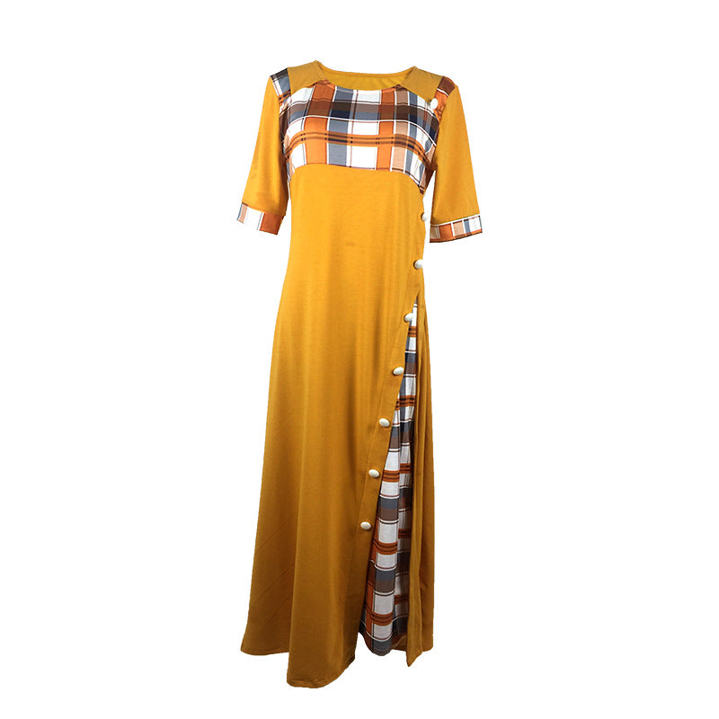 Fließendes, elegantes Maxikleid mit asymmetrischem Schnitt