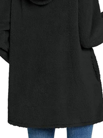 Damen Kuscheliger Hoodie mit Bärenohren Amawinc