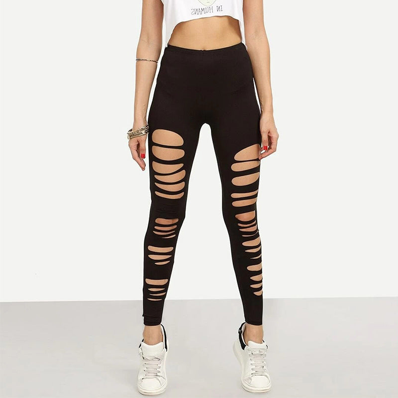 Damen Leggings mit raffiniertem Cut-Out Design Amawinc