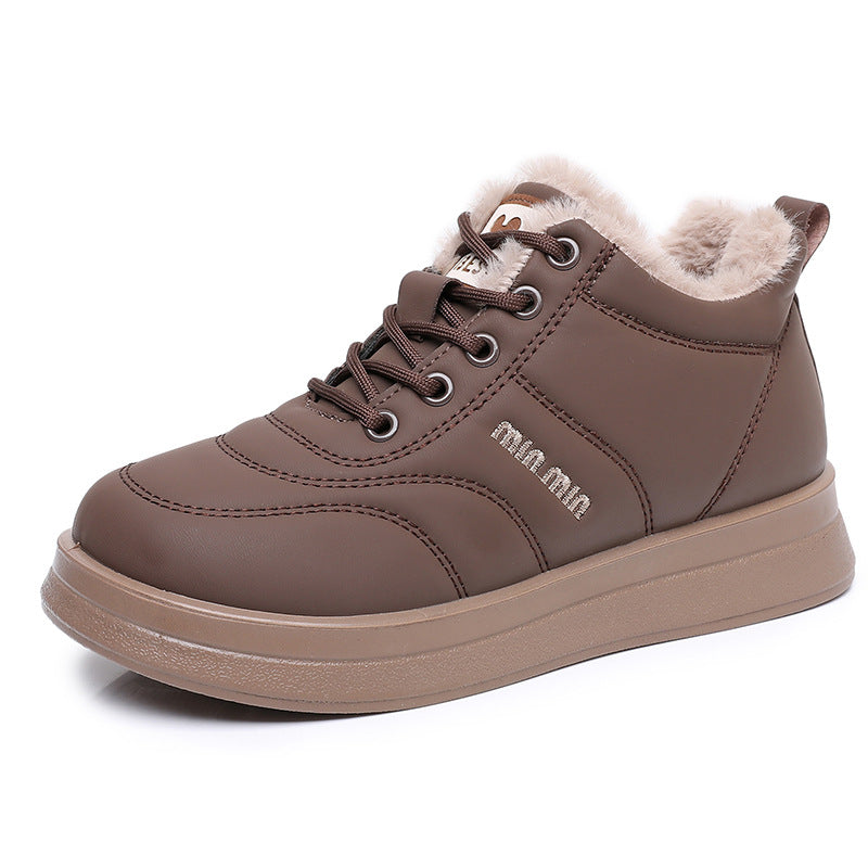 Damen Wärmende High-Top Sneakers mit kuscheligem Innenfutter und rutschfester Sohle Amawinc
