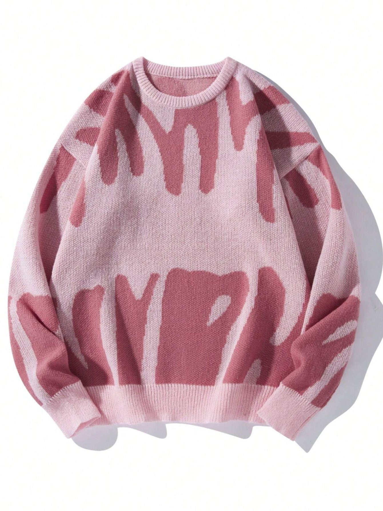 Pull En Maille Femme Coupe Décontractée Mélange De Laine Motif Jacquard Col Rond Manches Longues Nordique Flairs Amawinc