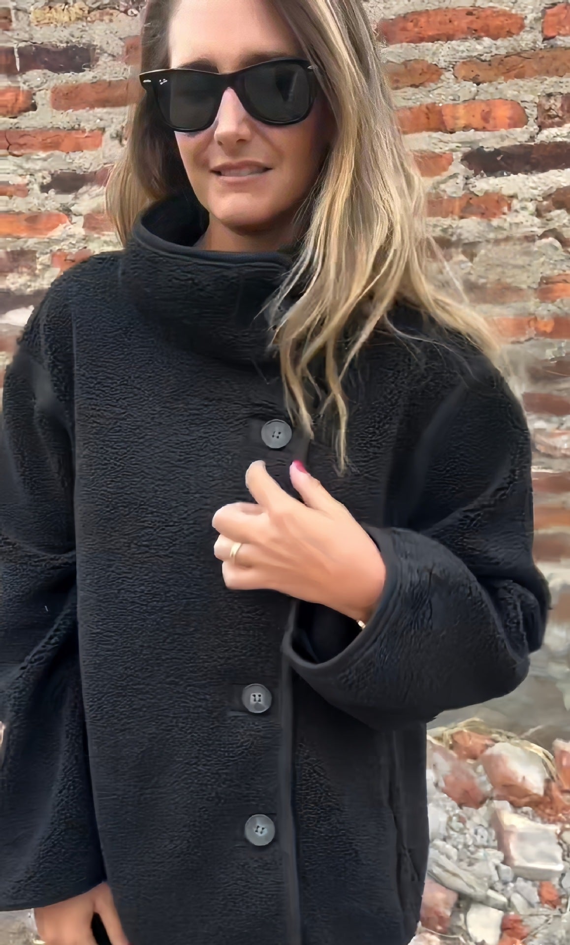 Damen lockere Fleecejacke Amawinc