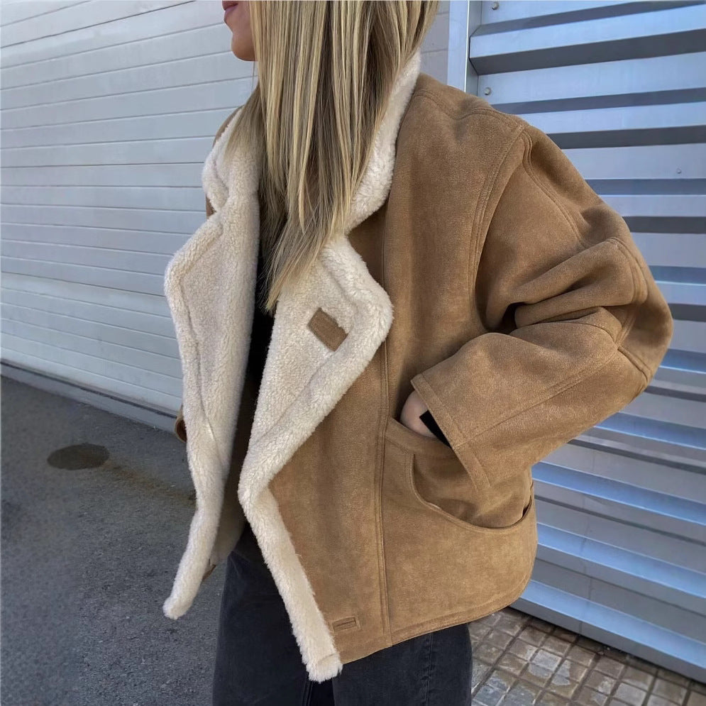 Damen weiche und warme Teddyjacke Amawinc