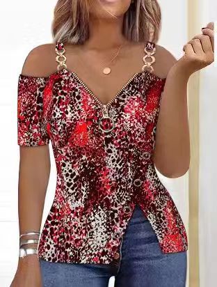 Damen Trendiges Oberteil mit schulterfreier Silhouette und dekorativen Akzenten Amawinc