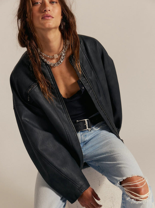 Damen Modische Echtjacke Amawinc