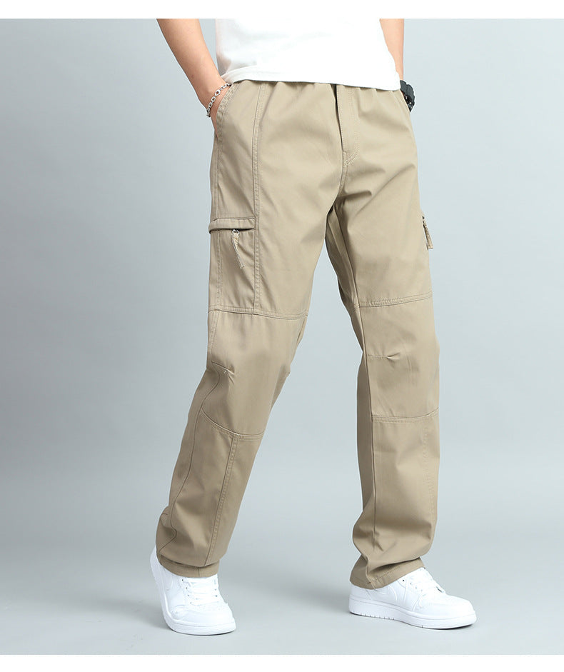 Pantalon Cargo Hudson En Coton Respirant Coupe Décontractée Renforts Durables Tons Unis Polyvalent Pour Travail