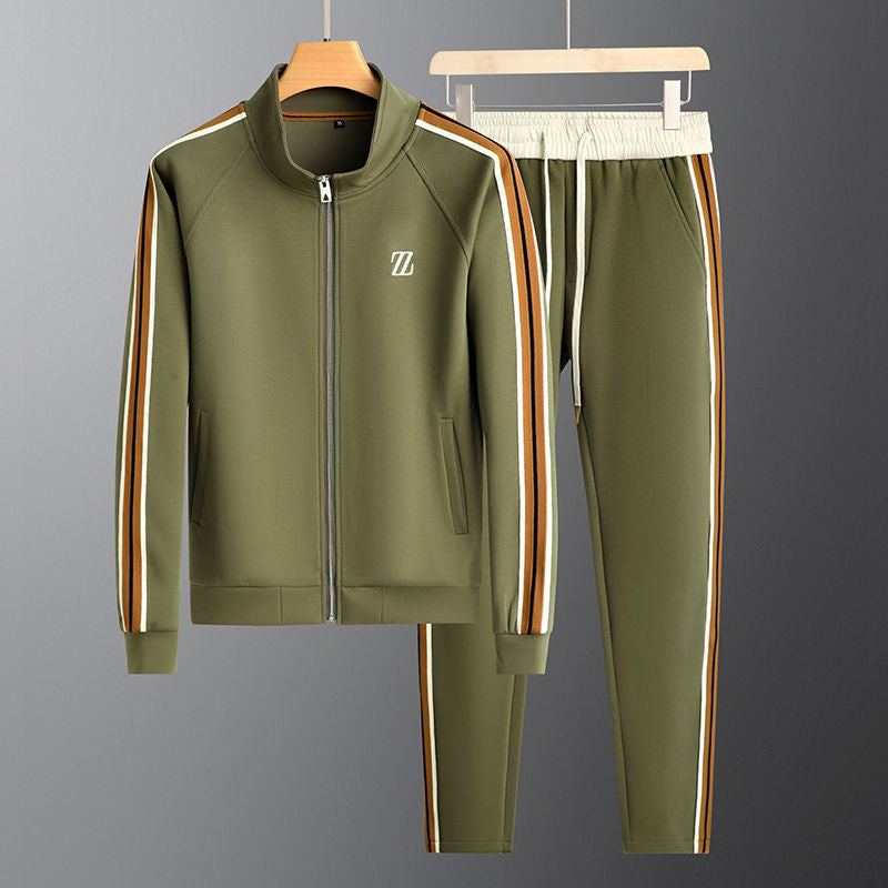 Gavin Ensemble Jogging Homme Deux Pièces Avec Veste Zippée À Bandes Latérales Et Coupe Ajustée Pour Casual Gym Weekend