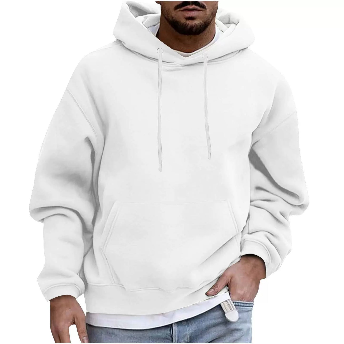 Homme Hoodie Polaire À Capuche Nordisk Flair Coupe Décontractée Poche Kangourou Ourlet Côtélé