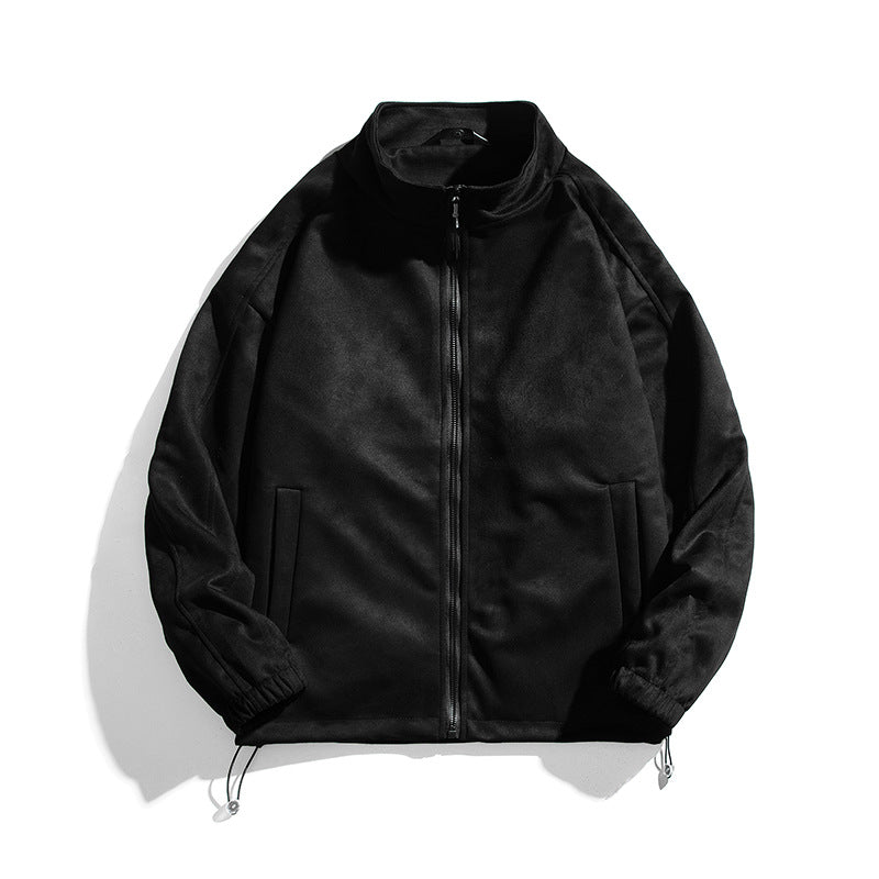 Damen sportliche Fleece-Jacke mit hohem Kragen und seitlichen Reißverschlusstaschen Amawinc