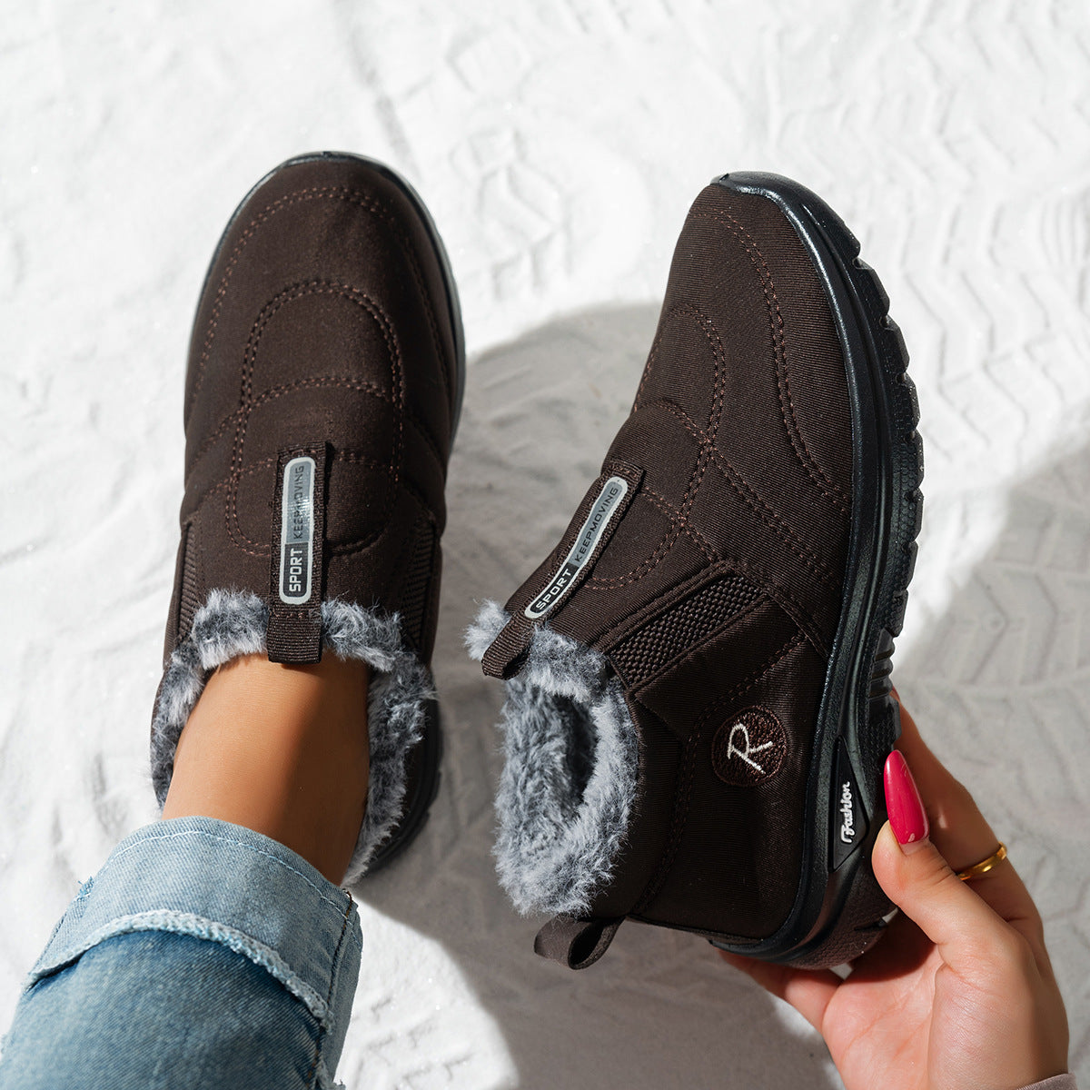 Damen Sportliche Winterstiefel Amawinc