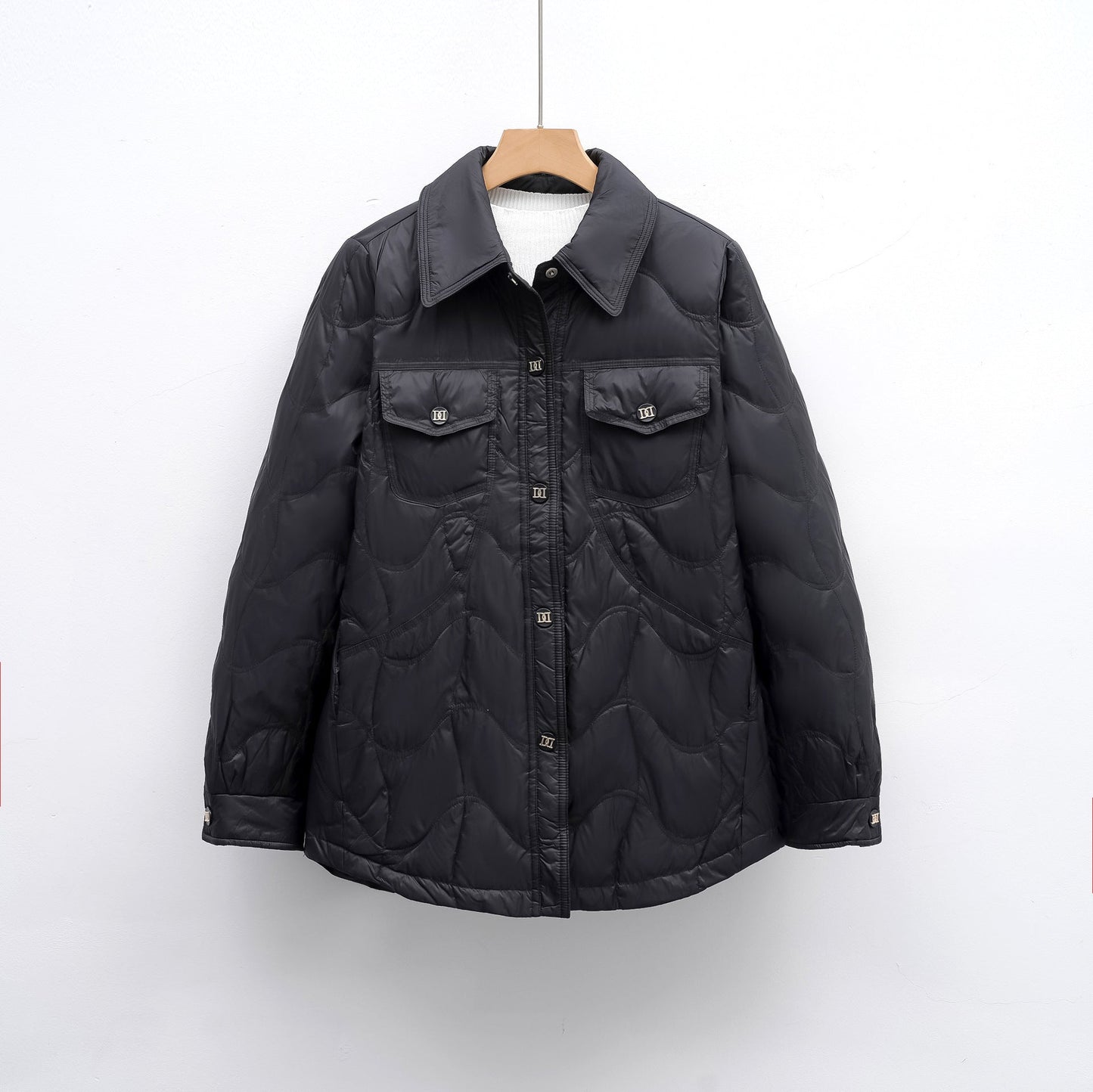 Damen gesteppte Outdoor-Jacke mit Taschen und bequemer Passform Amawinc