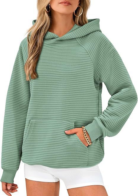 Damen Kapuzensweater aus strukturiertem Stoff Amawinc