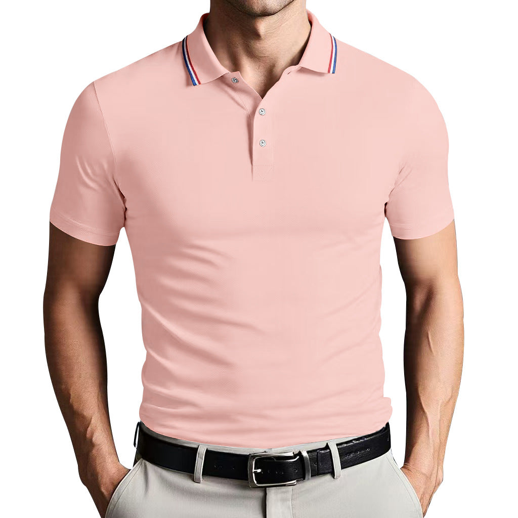 Amawinc Polo Unisexe Style Nordique Slim Fit Respirant Léger Manches Courtes Décontracté