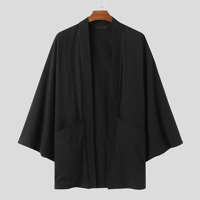 Damen Kimono-Jacke mit modernen Schnitt und praktischen Taschen Amawinc