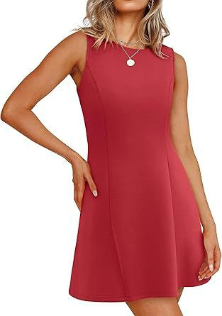 Damen ärmelloses A-Linien Kleid mit zeitlosem Schnitt Amawinc