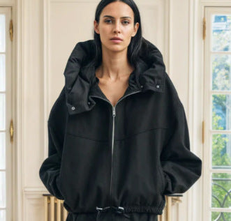 Damen modische Übergangsjacke mit kuscheliger Innenseite und verstellbarem Saum Amawinc