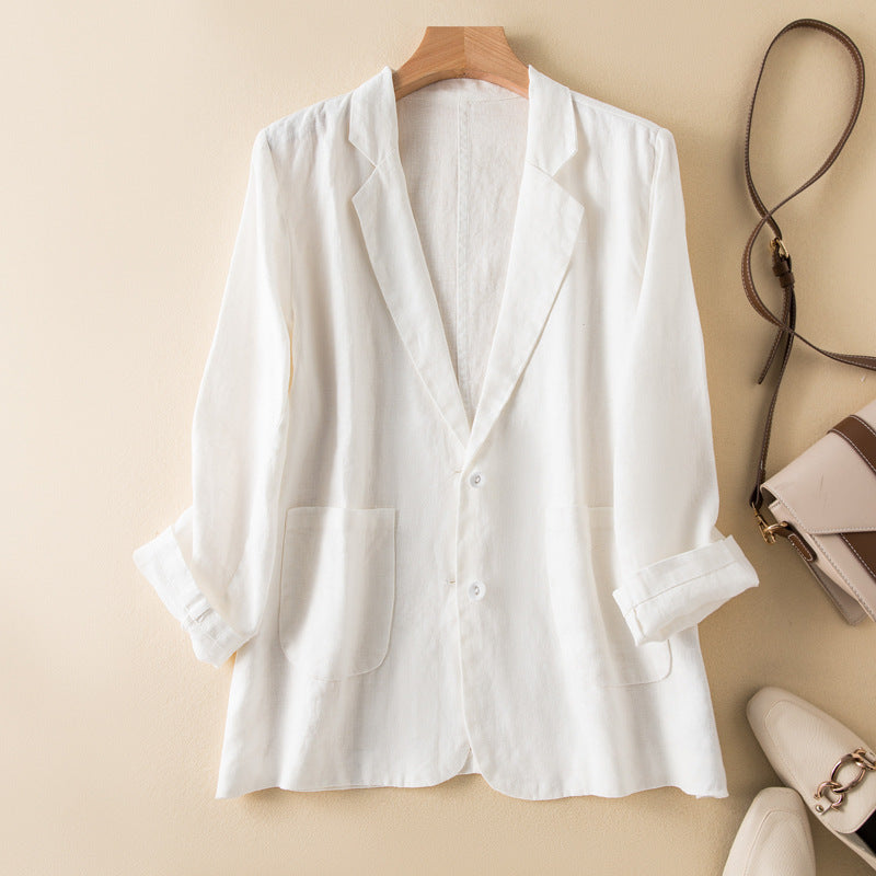 Veste Femme Décontractée En Fibres Naturelles Manches Longues Boutonnée Sur Le Devant Nordic Flair