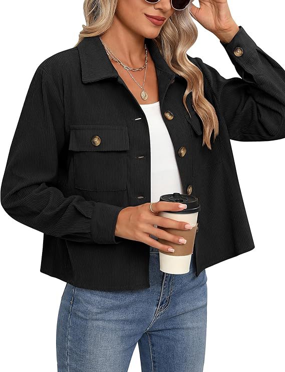 Damen lässige Overshirt-Jacke Amawinc