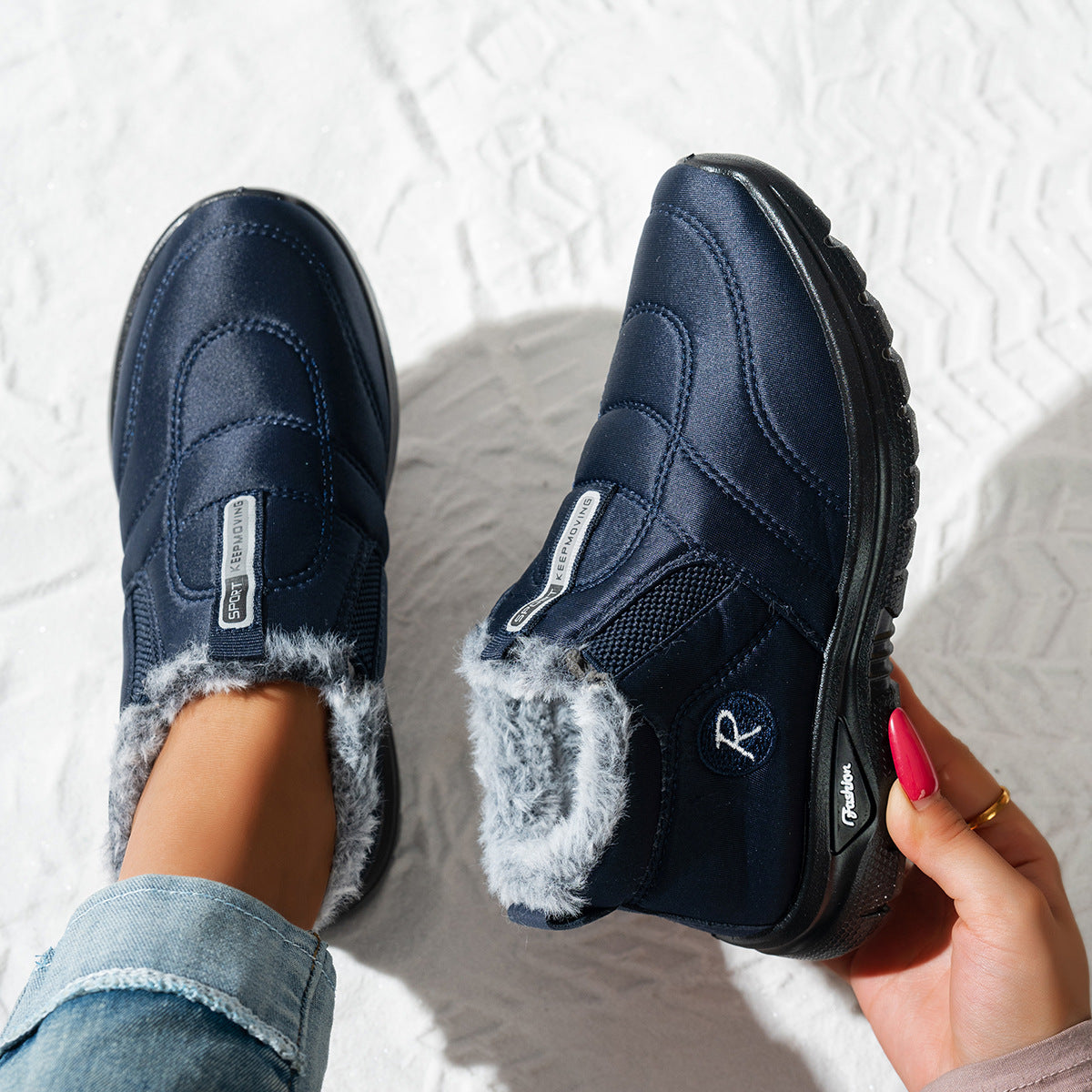 Damen Sportliche Winterstiefel Amawinc