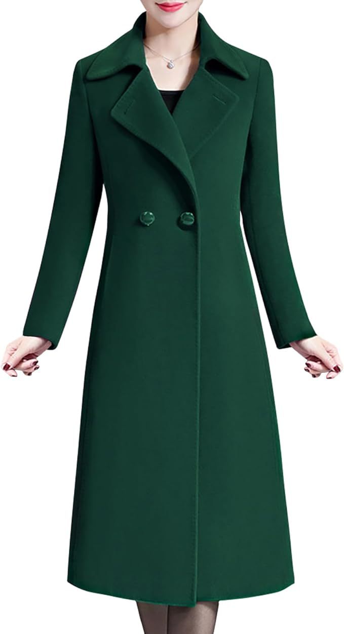 Damen Eleganter langer Mantel Amawinc