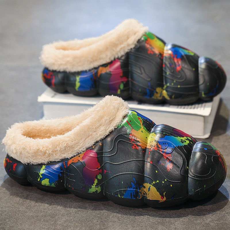 Damen Gemütliche Hausschuhe mit warmem Fleece-Futter und rutschfester Sohle Amawinc