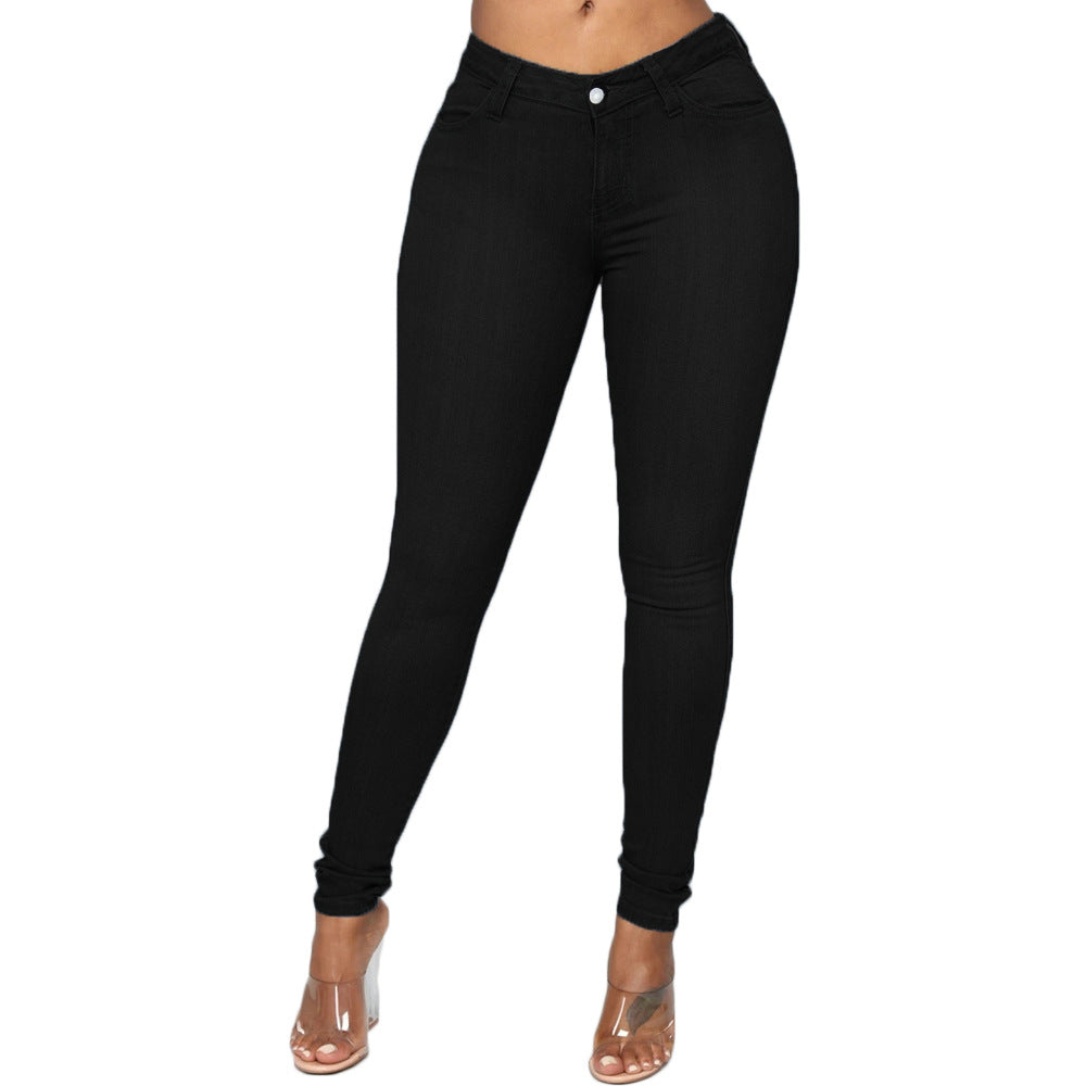 Damen High-Waist Skinny Jeans Amawinc