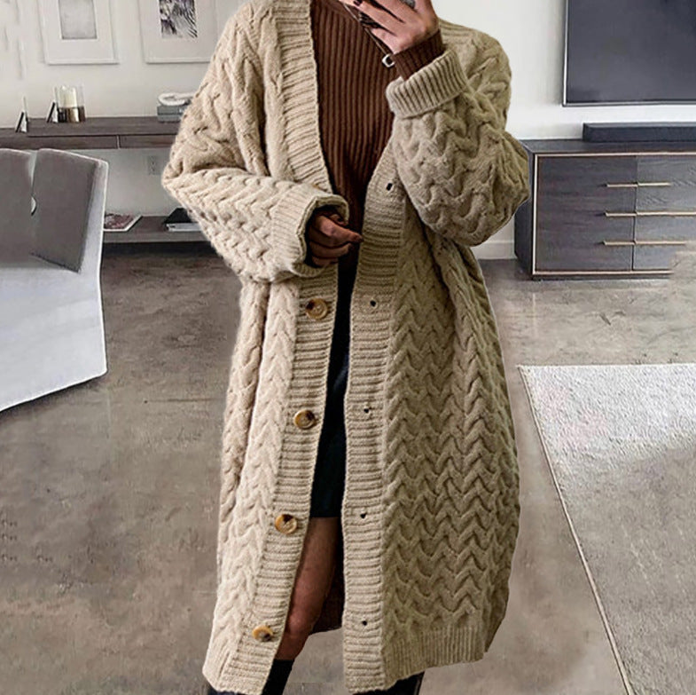 Damen Großer Strickcardigan Amawinc