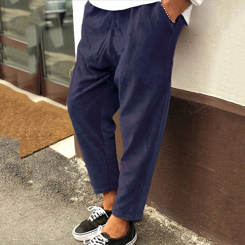 Pantalon Homme Corduroy Edward Décontracté par Amawinc Confort Tout au Long de la Journée pour Utilisation Quotidienne