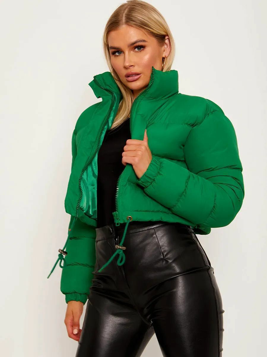Damen trendige kurze Steppjacke Amawinc