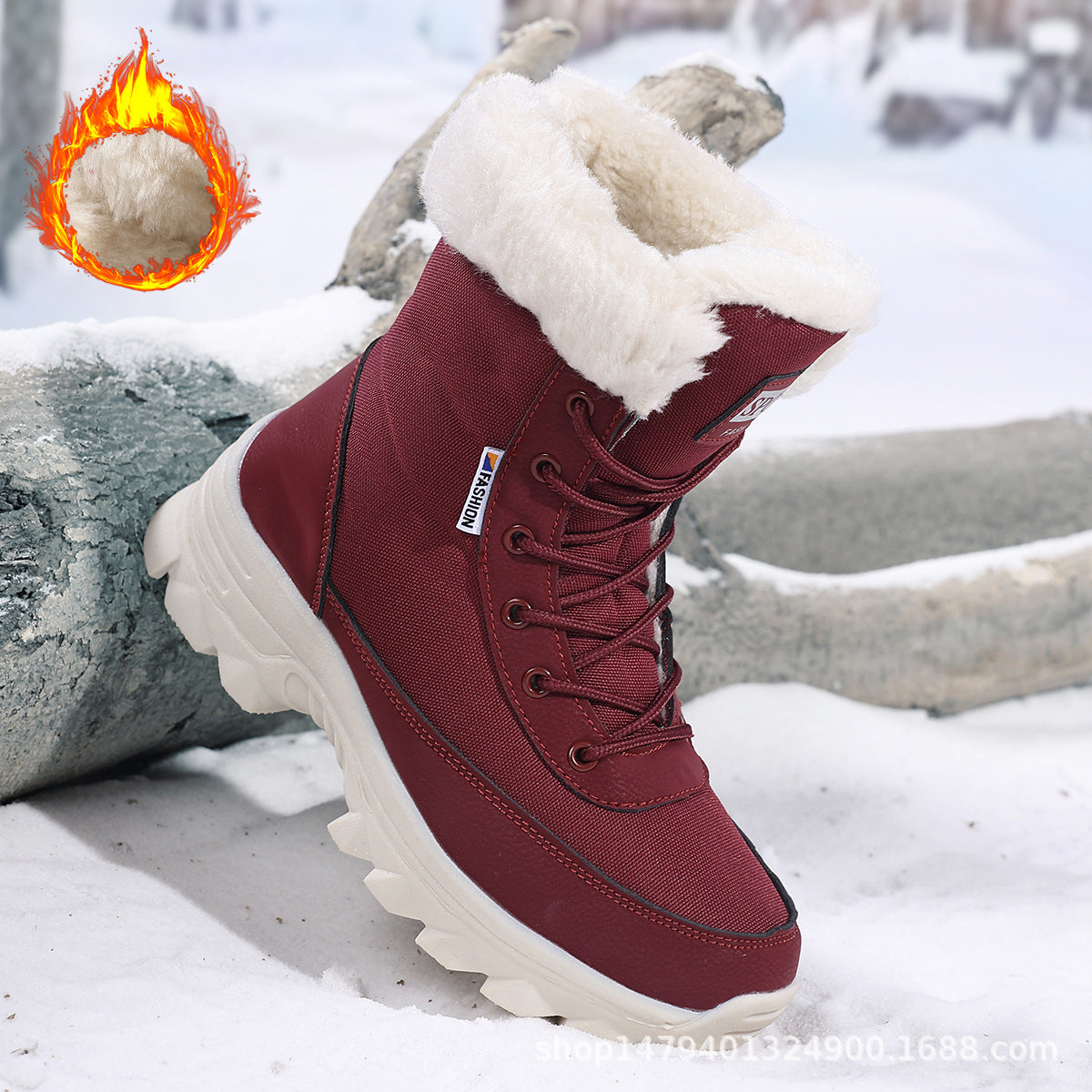 Damen Thermo-Winterstiefel mit isolierendem Futter und rutschfester Sohle Amawinc