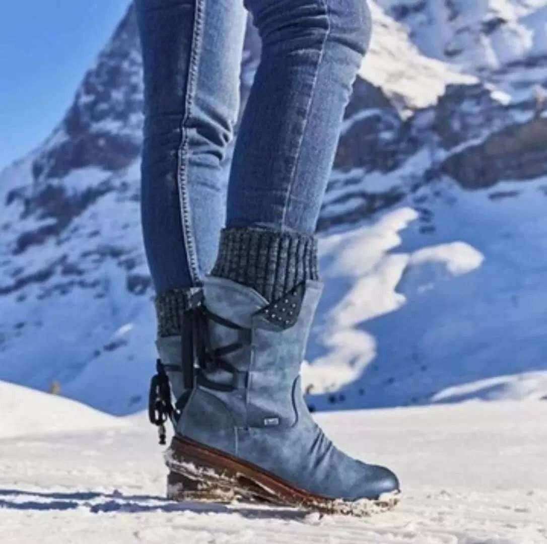 Damen modische Stiefeletten mit stylischen Details und praktischem Reißverschluss Amawinc