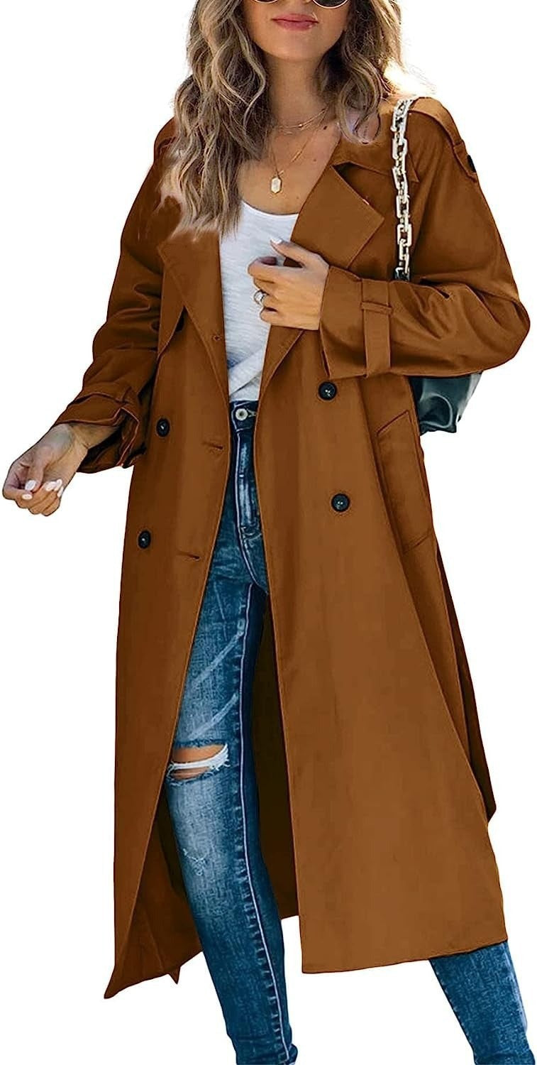 Damen eleganter Trenchcoat Amawinc