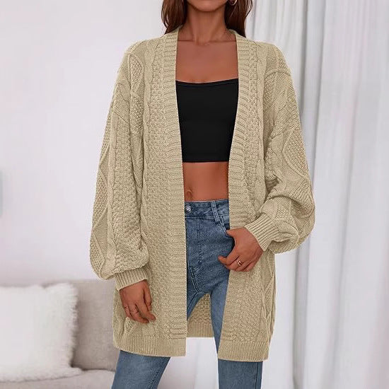 Damen Großer, gestrickter Cardigan Amawinc