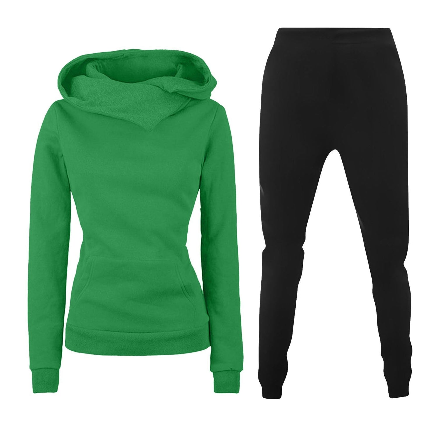 Damen Kapuzenpullover und Sporthose Kombination Amawinc
