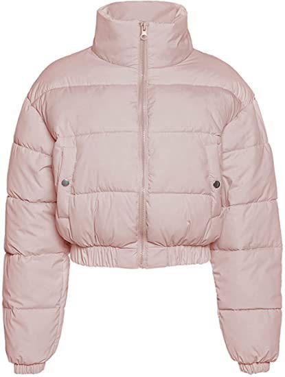 Damen gesteppte Winterjacke mit Kapuze Amawinc