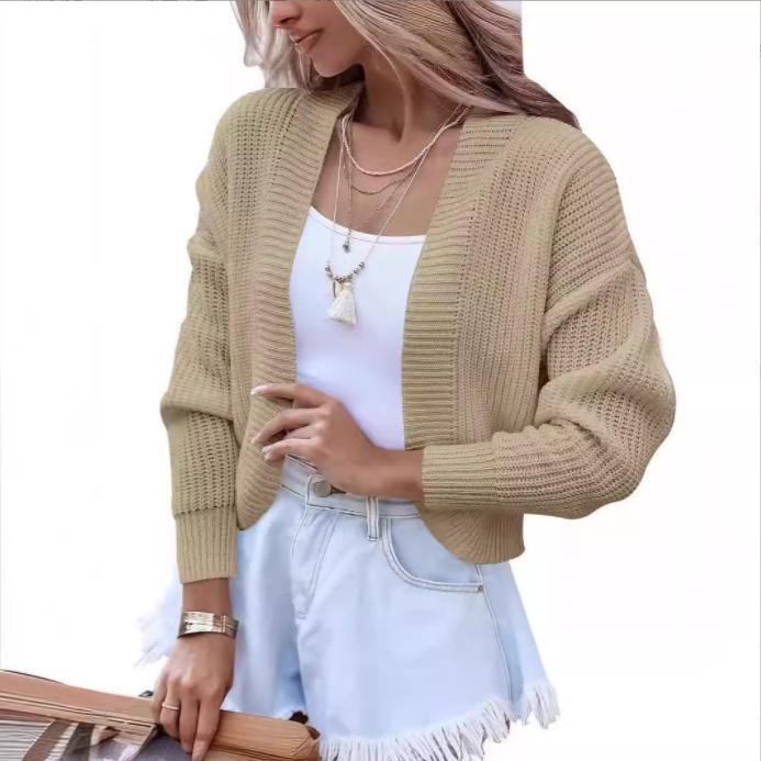 Damen lässiger Strickpullover mit überschnittenen Schultern und weitem Schnitt Amawinc